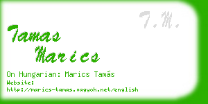 tamas marics business card