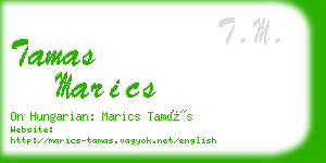 tamas marics business card